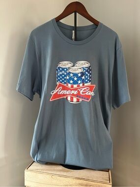 NWOT AmeriCan Graphic Tee in Slate Blue
